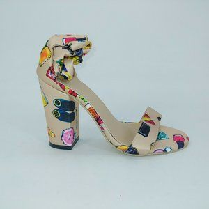 POATMBU Womens Cosmetics Side Tie Fabric‎ Pumps Apricot EUR 37 US 6.5 New